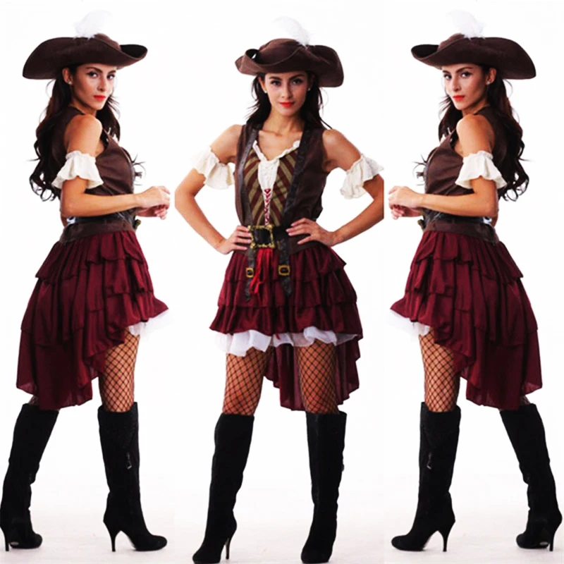2018 New Sexy Women Pirate Costume Halloween Fancy Party Dress Carnival Perfor mance high quality Adult Pirate Cosplay Costumes
2018 New Sexy Women Pirate Costume Halloween Fancy Party Dress Carnival Perfor mance high quality Adult Pirate Cosplay Costumes