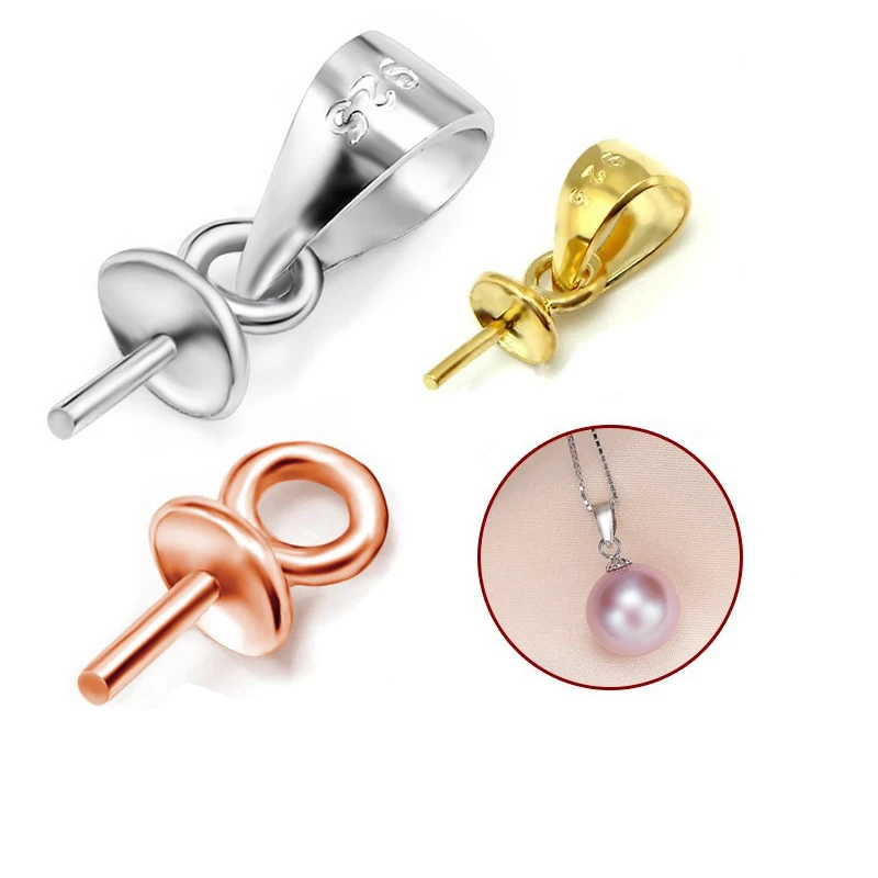 

Wholesale 10pcs 925 Sterling Silver Bead Caps Setting Pearl Beads Pendant Findings Accessories For Jewelry Making