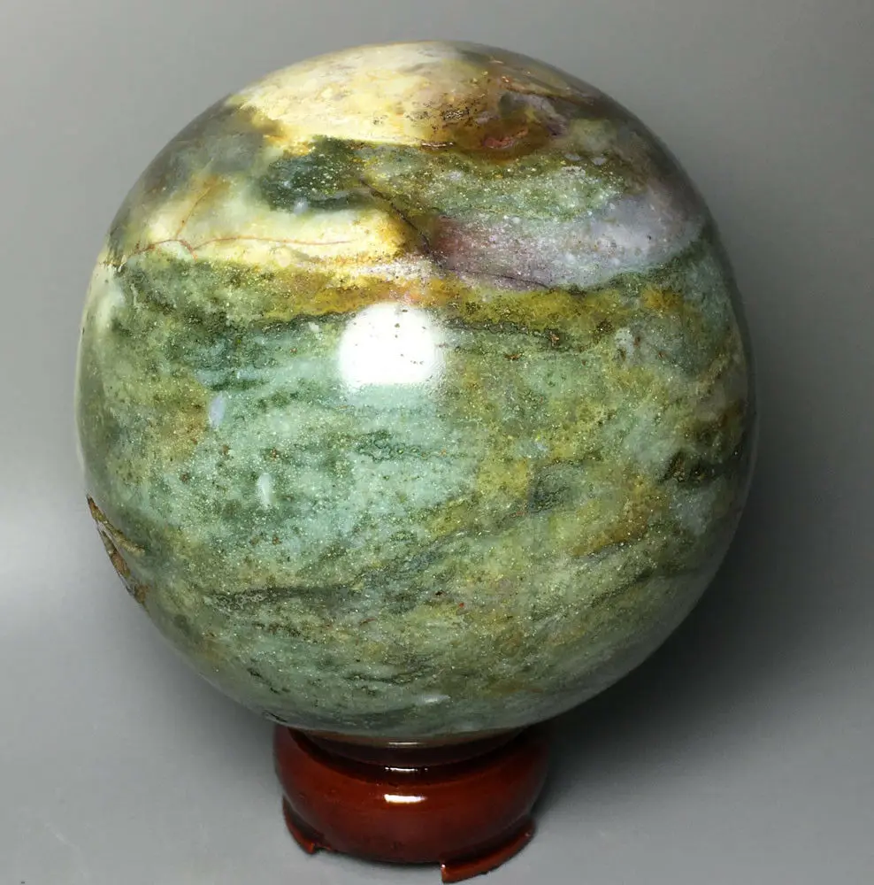 991g Raw NATURAL OCEAN JASPER QUARTZ Geode CRYSTAL sphere BALL HEALING crystals stone
991g Raw NATURAL OCEAN JASPER QUARTZ Geode CRYSTAL sphere BALL HEALING crystals stone