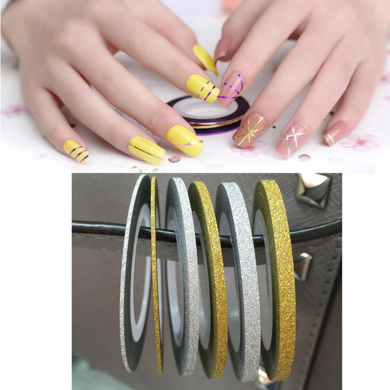 2 Pcs Nail Art Glitter Gold Silver Stripping Tape Line Strips Decor Tools 1mm2mm3mm Nail Sticker DIY Beauty Accessories
2 Pcs Nail Art Glitter Gold Silver Stripping Tape Line Strips Decor Tools 1mm2mm3mm Nail Sticker DIY Beauty Accessories