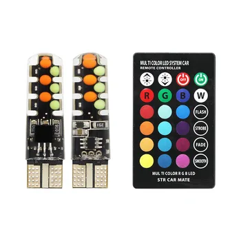 Strobe LED T10 RGB Car Clearance Light 12V W5W 194 168 RGBW COB LED Auto Atmosphere Lamp Reading Bulb With Remote Control
Strobe LED T10 RGB Car Clearance Light 12V W5W 194 168 RGBW COB LED Auto Atmosphere Lamp Reading Bulb With Remote Control