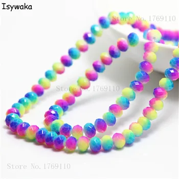 Isywaka Fashion 4x6mm 50pcs Rondelle Austria faceted Crystal Glass Beads Loose Spacer Round Beads for Jewelry Making No.41R6
Isywaka Fashion 4x6mm 50pcs Rondelle Austria faceted Crystal Glass Beads Loose Spacer Round Beads for Jewelry Making No.41R6