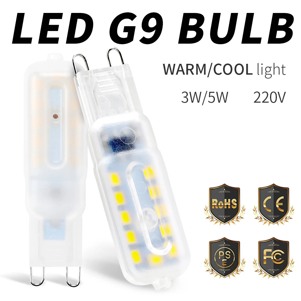 10PCS LED Bulb G9 Corn Lamp 220V Mini Light Bulb G9 Halogen LED Lamp 3W 5W Spotlight 14 22leds Chandelier Bulb For Home SMD2835
10PCS LED Bulb G9 Corn Lamp 220V Mini Light Bulb G9 Halogen LED Lamp 3W 5W Spotlight 14 22leds Chandelier Bulb For Home SMD2835