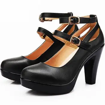 Genuine Leather High Heels Female OL Comfortable Black Women Work Shoes Women Pumps Plus Size 26-61
Genuine Leather High Heels Female OL Comfortable Black Women Work Shoes Women Pumps Plus Size 26-61