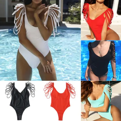New Style Women One Piece Brazilian Bikini Tassel Shoulder Swimwear Solid color High Waist Swimsuit Push Up Padded Bathing suit
New Style Women One Piece Brazilian Bikini Tassel Shoulder Swimwear Solid color High Waist Swimsuit Push Up Padded Bathing suit