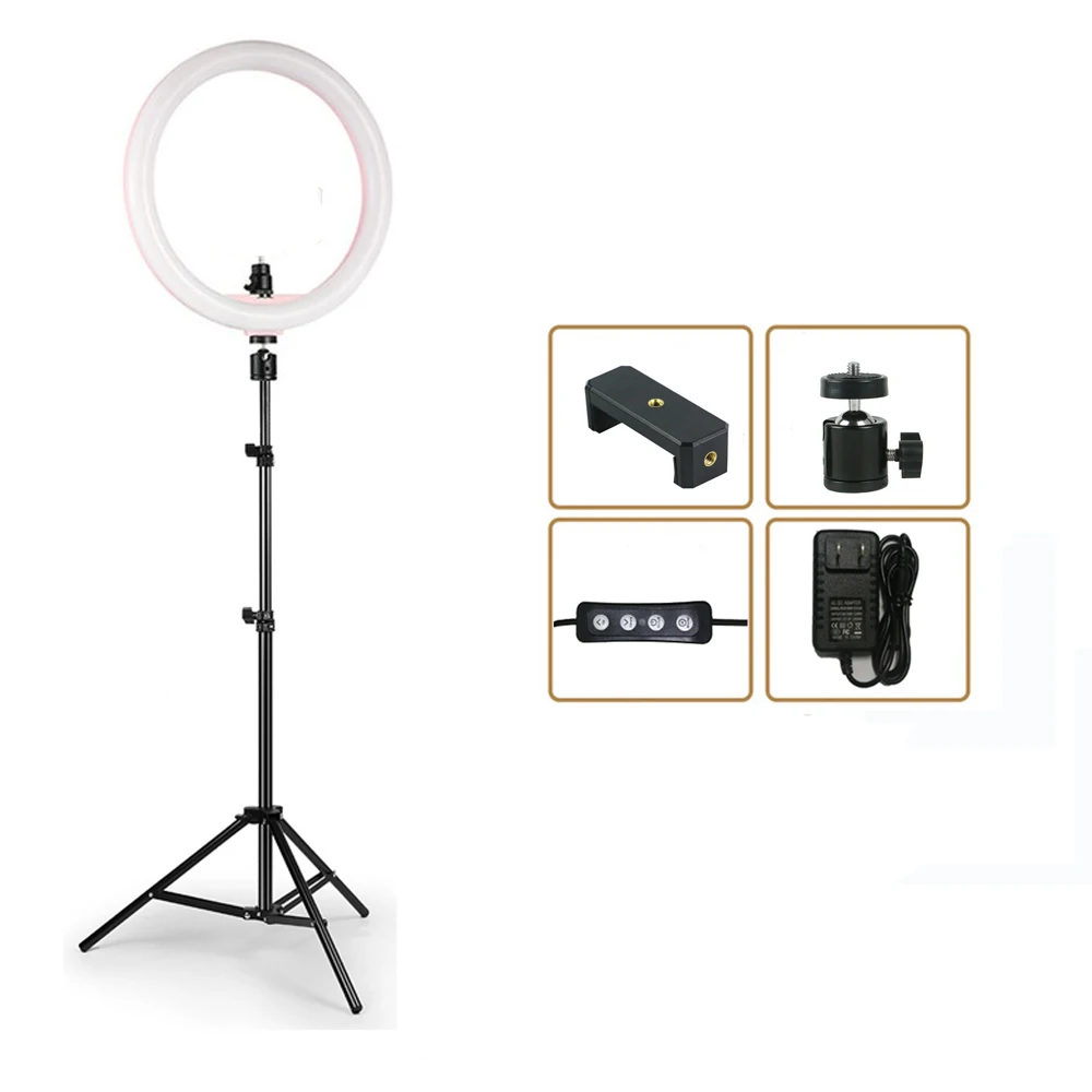 Camera Photo Studio Phone Video 12inch 24W 180PCS LED Ring Light 3200-5500K Photography Dimmable Ring Lamp With 110CM Tripod
Camera Photo Studio Phone Video 12inch 24W 180PCS LED Ring Light 3200-5500K Photography Dimmable Ring Lamp With 110CM Tripod