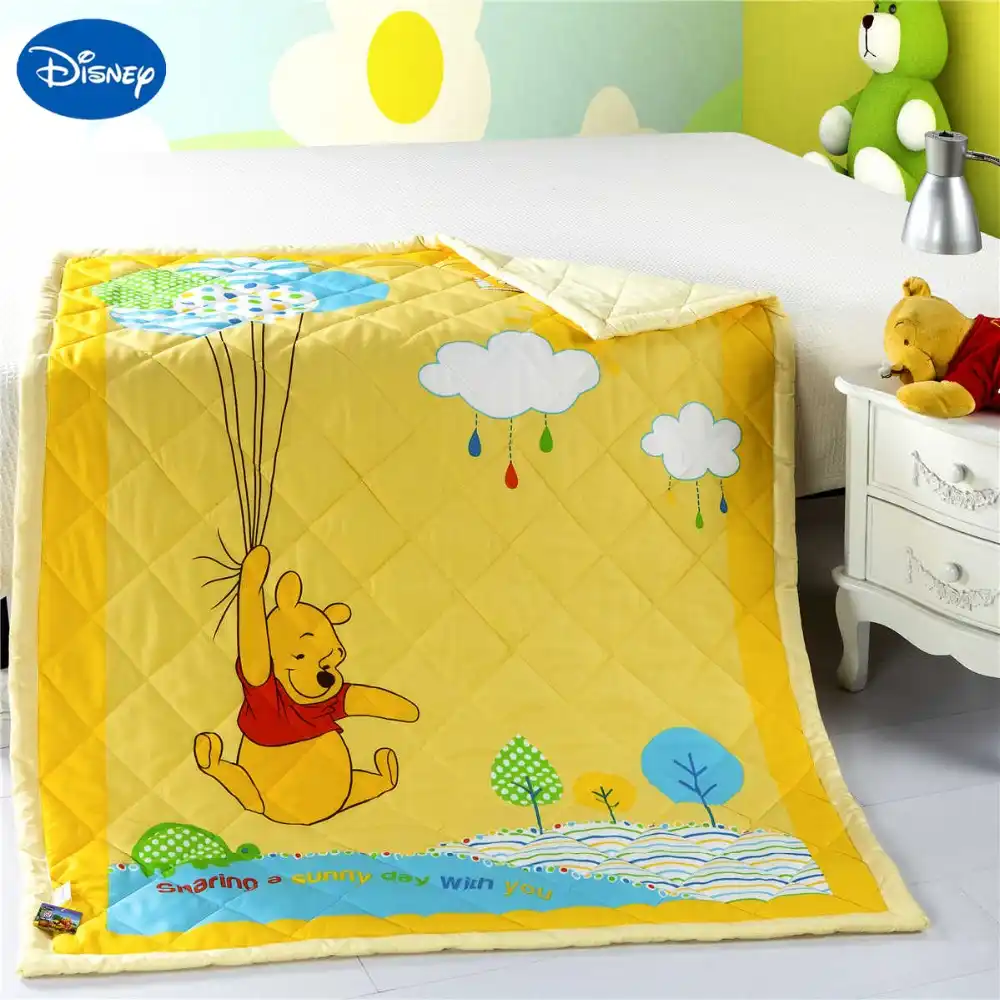 New Yellow Winnie The Pooh Quilts Comforters Disney Bedding Cotton