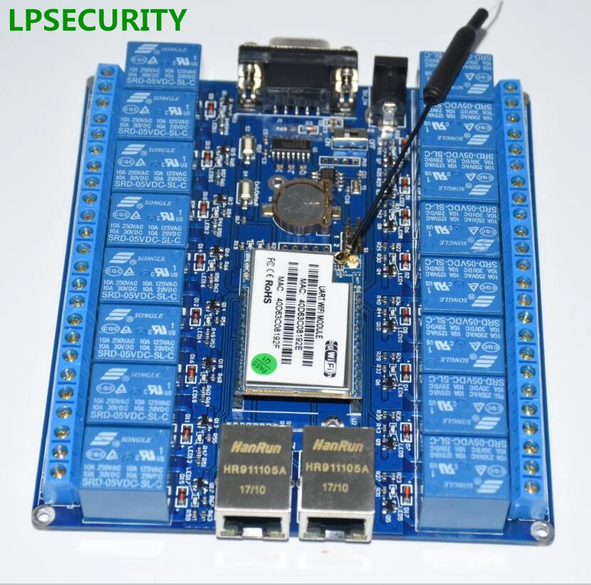 LPSECURITY LAN WAN Smart home hotel light Network control wireless relay switches P2P WIFI module 16 relay remote control board
LPSECURITY LAN WAN Smart home hotel light Network control wireless relay switches P2P WIFI module 16 relay remote control board