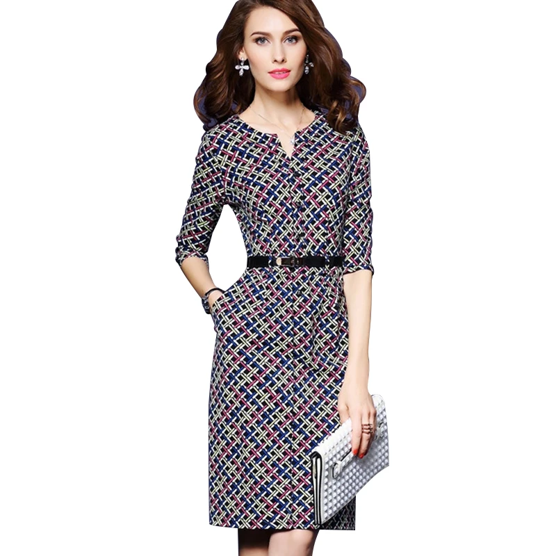 Women Autumn Elegant office Dress Female Fashion Plaid Pencil Vestidos Retro Robe Femme Work Wear Designer Clothing
Women Autumn Elegant office Dress Female Fashion Plaid Pencil Vestidos Retro Robe Femme Work Wear Designer Clothing