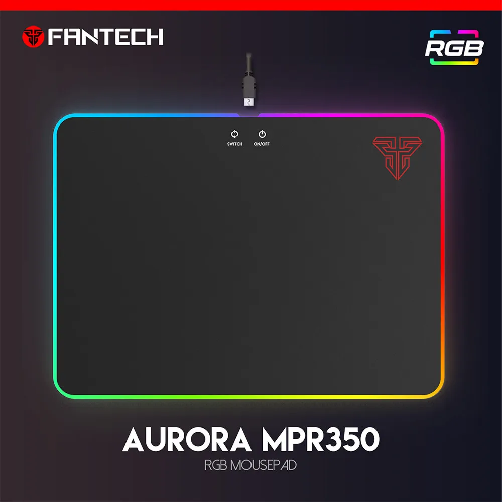 ZELOTES MPR350 350x255 мм USB проводная светодиодная RGB красочное освещение игровой коврик
