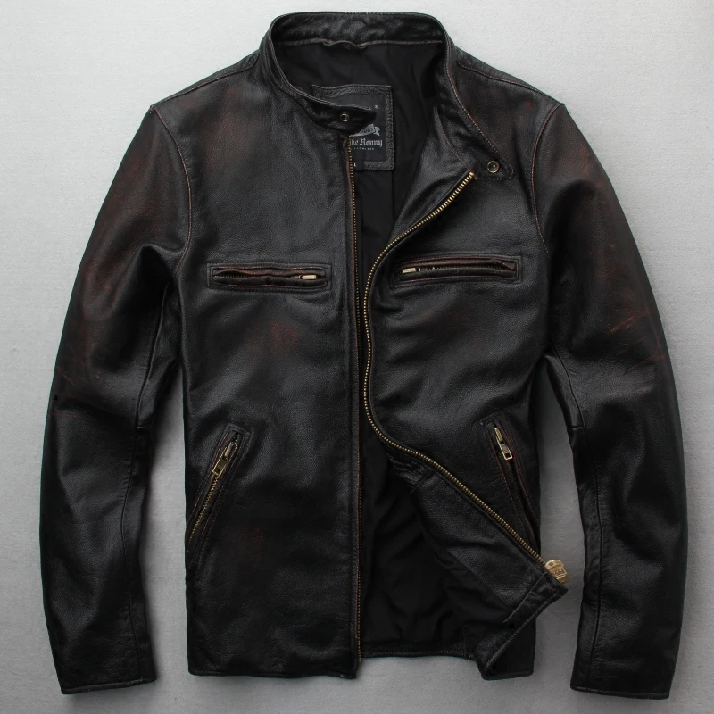 2018 New Arrival Men Genuine Leather Motorcycle Jacket Thick Cowhide Riding Jackets Male High quality Winter Coats
2018 New Arrival Men Genuine Leather Motorcycle Jacket Thick Cowhide Riding Jackets Male High quality Winter Coats