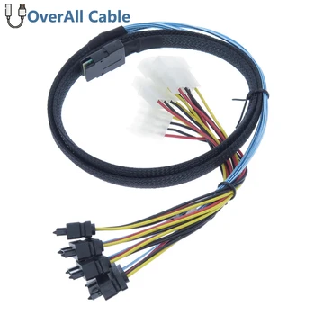 Internal Mini SAS 4i (HOST) SFF-8087 to SFF-8482 4x SAS (TARGET) 29Pin Hard Disk SAS Cable Powered by Molex 4Pin Connectors
Internal Mini SAS 4i (HOST) SFF-8087 to SFF-8482 4x SAS (TARGET) 29Pin Hard Disk SAS Cable Powered by Molex 4Pin Connectors