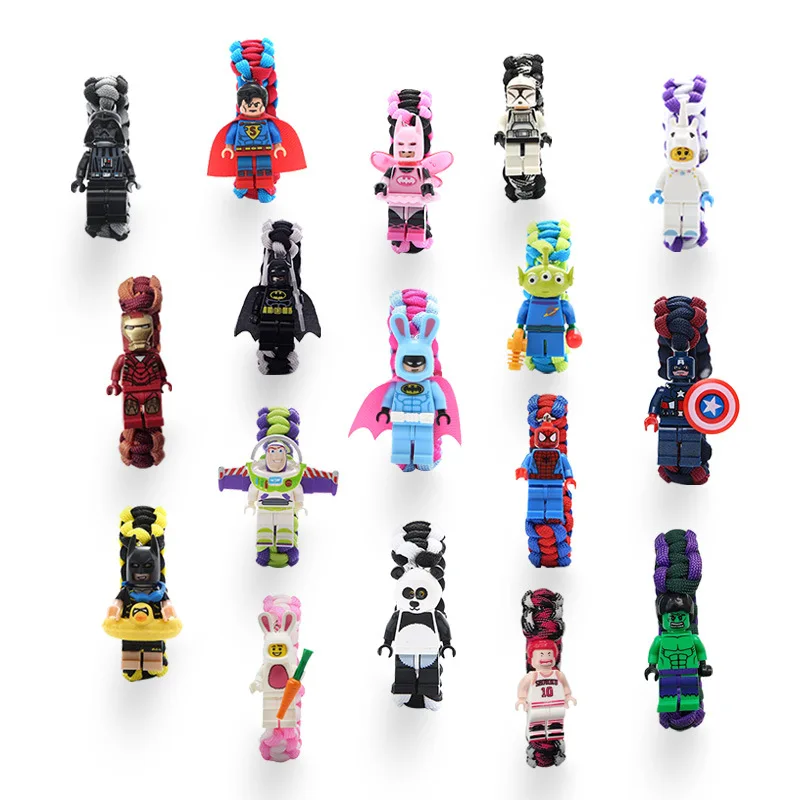 Cute Buzz Lightyear Batman Super Saiyan Figures Doll Building Block Charms Bangle Paracord Rope Weave Bracelet for Child Gift
Cute Buzz Lightyear Batman Super Saiyan Figures Doll Building Block Charms Bangle Paracord Rope Weave Bracelet for Child Gift