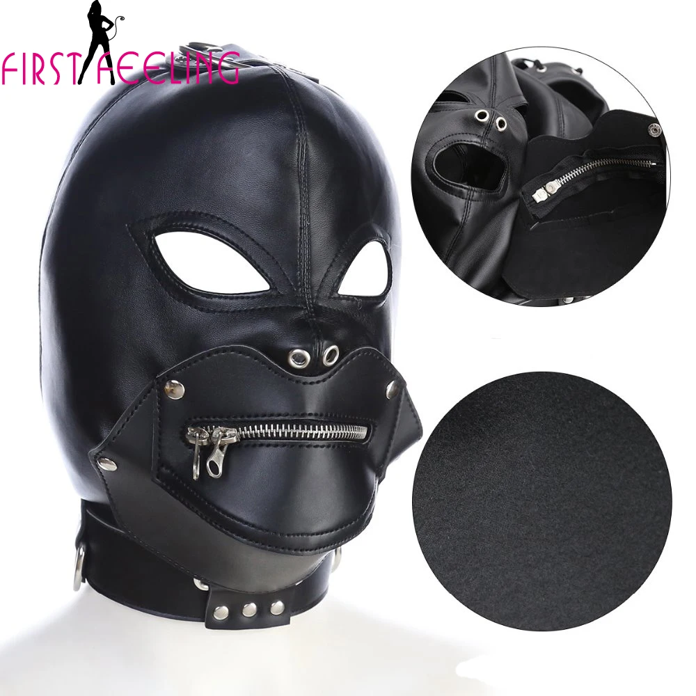 High Quality Detachable Men Women Head Leather Bondage Harness Open Eyes Mouth Zipper Hood Mask Lace-Up Ribbons Adjustable
High Quality Detachable Men Women Head Leather Bondage Harness Open Eyes Mouth Zipper Hood Mask Lace-Up Ribbons Adjustable