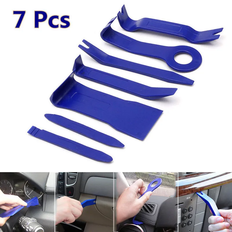 7pcs DIY Car Repair Tool Kit Hard Plastic Auto Car Radio Panel Interior Door Clip Panel Trim Dashboard Removal Opening Tool Set
7pcs DIY Car Repair Tool Kit Hard Plastic Auto Car Radio Panel Interior Door Clip Panel Trim Dashboard Removal Opening Tool Set