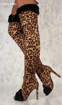 Autumn Winter Boots Women Faux Fur Peep Toe Suede Over The Knee Long Boots Zapatos De Mujer Sexy Zipper High Heels Shoes Woman
Autumn Winter Boots Women Faux Fur Peep Toe Suede Over The Knee Long Boots Zapatos De Mujer Sexy Zipper High Heels Shoes Woman
