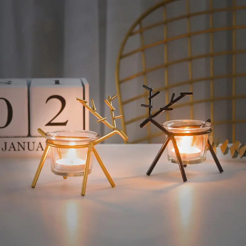 Metal Tea Light Candle Holder Decorative Iron Deer Gold Candlestick Stand with Glass Cup Tabletop Decor Home Cafe Ornaments
Metal Tea Light Candle Holder Decorative Iron Deer Gold Candlestick Stand with Glass Cup Tabletop Decor Home Cafe Ornaments