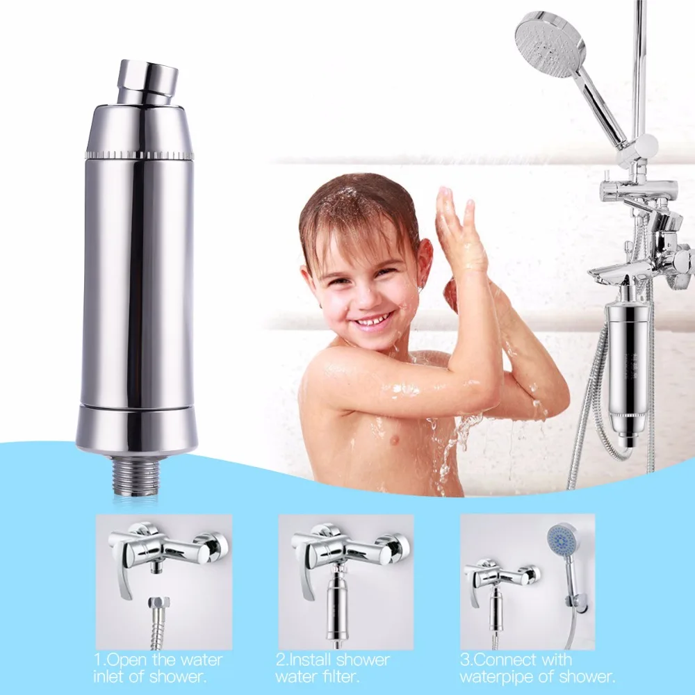 Shower Filter Bathroom Harmful Chemicals Contaminants Water Purifier Activated Carbon 6 Stages Sadoun.com