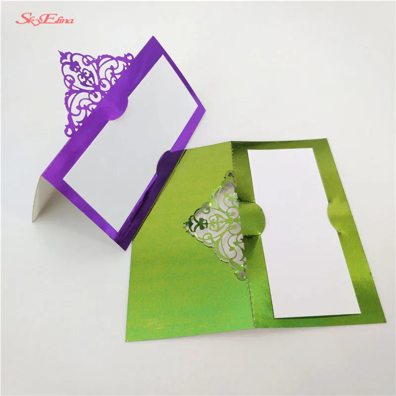 50PCSlot Laser Cut Wedding Place Name Cards Place Escort Card Seat Table Seat Decoration Guest Card 5zSH873 (93)