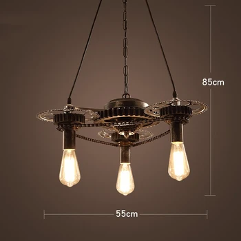 American Retro Gear Vintage Industrial Pendant Lights Edison Bulb Bar Cafe Restaurant Nostalgic Iron Art Decoration Hanglamp
American Retro Gear Vintage Industrial Pendant Lights Edison Bulb Bar Cafe Restaurant Nostalgic Iron Art Decoration Hanglamp