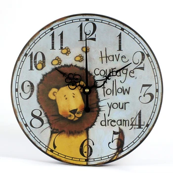 Modern Silent Design Wall Clock Cartoon Lion Pattern Vintage Children Study Room Decorative Wall Watches Home Wall Decor Clocks
Modern Silent Design Wall Clock Cartoon Lion Pattern Vintage Children Study Room Decorative Wall Watches Home Wall Decor Clocks