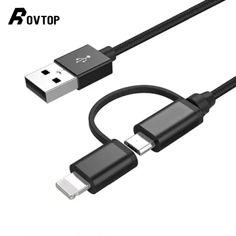 Rovtop 2 In 1 USB Cable Type C Cable for Iphone Samsung Galaxy S10 S9 Xiaomi Fast Charging Micro USB Cable for Android Tablet
Rovtop 2 In 1 USB Cable Type C Cable for Iphone Samsung Galaxy S10 S9 Xiaomi Fast Charging Micro USB Cable for Android Tablet