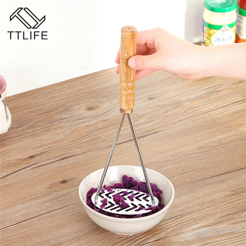 TTLIFE Creative Potato Machine Wooden Handle Double Gluten Potato Masher Mud Masher Food Supplement Kitchen Gadgets
TTLIFE Creative Potato Machine Wooden Handle Double Gluten Potato Masher Mud Masher Food Supplement Kitchen Gadgets