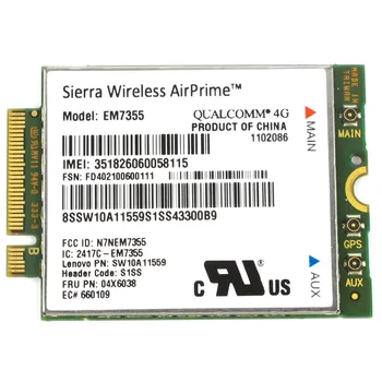 Wireless WWAN Card EM7355 Sierra Gobi5000 LTE 4G Module M.2 NGFF FRU 04X6038 For Lenovo L440 L540 T431s T440 T540P W540 X240
Wireless WWAN Card EM7355 Sierra Gobi5000 LTE 4G Module M.2 NGFF FRU 04X6038 For Lenovo L440 L540 T431s T440 T540P W540 X240