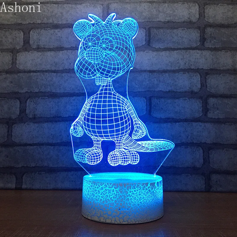 Squirrel 3D Table Lamp RGB Changeable Mood Lamp 7 Color Light Crack Pattern Base Cool Night Light Gift
Squirrel 3D Table Lamp RGB Changeable Mood Lamp 7 Color Light Crack Pattern Base Cool Night Light Gift