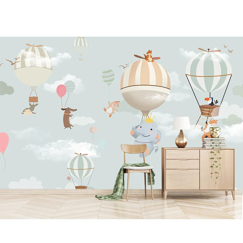 Moderno 3D Cartoon Animal Balloon Photo Wallpaper Mural Children's Room Bedroom Wall Papers Self Adhesive Vinyl / Silk Wallpaper
Moderno 3D Cartoon Animal Balloon Photo Wallpaper Mural Children's Room Bedroom Wall Papers Self Adhesive Vinyl / Silk Wallpaper