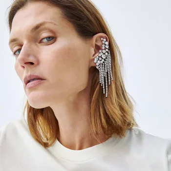 Girlgo Crystal ZA Earrings Luxury Flower Drop Earrings for Women Bohemian Fringed Tassel Earring Jewelry Wedding Gift Wholesale
Girlgo Crystal ZA Earrings Luxury Flower Drop Earrings for Women Bohemian Fringed Tassel Earring Jewelry Wedding Gift Wholesale