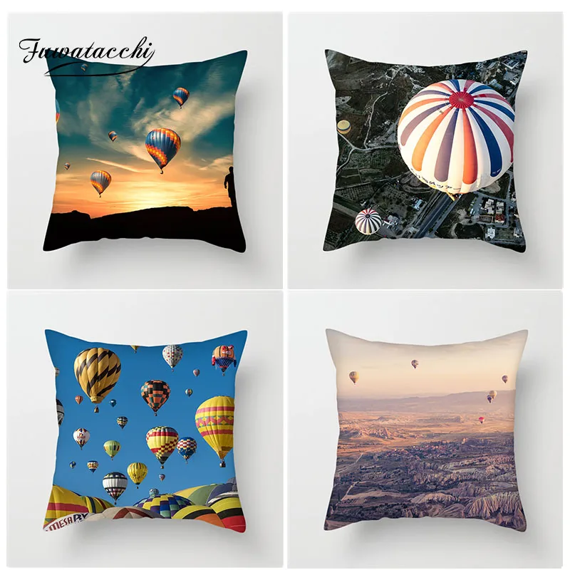 Fuwatacchi Turkey Scenic Cushion Cover Hot Air Balloon Pillow Cover Home Decoration Accessories Decorative Square Pillowcase
Fuwatacchi Turkey Scenic Cushion Cover Hot Air Balloon Pillow Cover Home Decoration Accessories Decorative Square Pillowcase