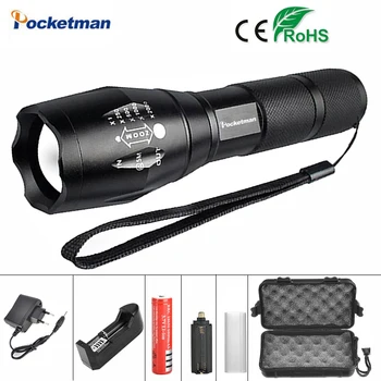 Big Promotion Ultra Bright XM-L T6 / L2 LED Flashlight 5Modes 4000 Lumens Zoomable LED Torch 18650 Battery + Charger + Clip
Big Promotion Ultra Bright XM-L T6 / L2 LED Flashlight 5Modes 4000 Lumens Zoomable LED Torch 18650 Battery + Charger + Clip