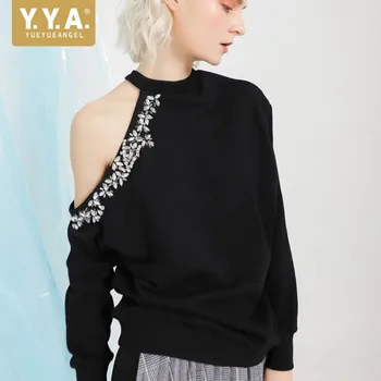 Heavy Work Diamonds Sexy Off The Shoulder Women Casual Sweatshirt Fashion Long Sleeve O-Neck Streetwear Female Loose T-Shirts
Heavy Work Diamonds Sexy Off The Shoulder Women Casual Sweatshirt Fashion Long Sleeve O-Neck Streetwear Female Loose T-Shirts