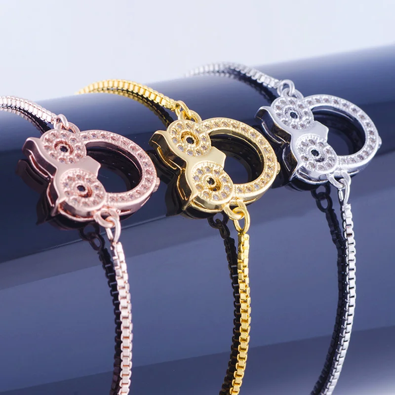 Cute Owl Bird Connector Micro Pave Cubic Zirconia Animal Pendant Charm Chain Bracelet&Bangle Fit Women Jewelry Making DIY Craft
Cute Owl Bird Connector Micro Pave Cubic Zirconia Animal Pendant Charm Chain Bracelet&Bangle Fit Women Jewelry Making DIY Craft