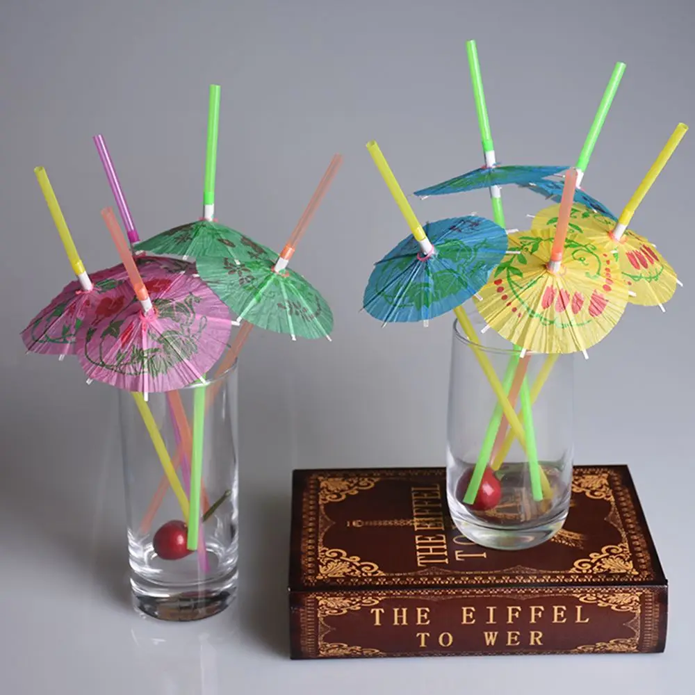 50Pcs Disposable Plastic Straws with Umbrella Decor Cocktail Straws Parasol Drinking Straws Night Party Cocktail Straw Supplies
50Pcs Disposable Plastic Straws with Umbrella Decor Cocktail Straws Parasol Drinking Straws Night Party Cocktail Straw Supplies
