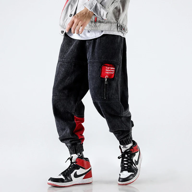 High Street Fashion Men Jeans Japanese Style Loose Fit Harem Trousers Hip Hop Jogger Pants Men Patch Design Printed Jeans homme
High Street Fashion Men Jeans Japanese Style Loose Fit Harem Trousers Hip Hop Jogger Pants Men Patch Design Printed Jeans homme