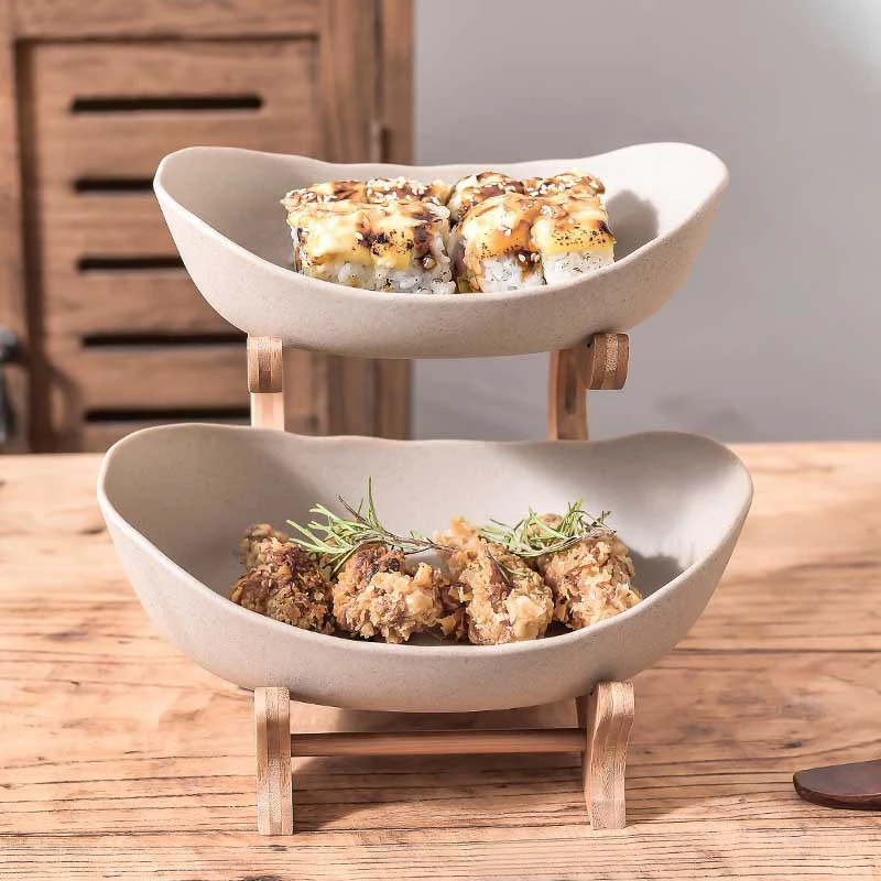 Double-layer Fish Plate Ceramic Food Display Dishes Tableware Set Creative Double Deck Trays Dinnerware Set Sushi Dishes One Set
Double-layer Fish Plate Ceramic Food Display Dishes Tableware Set Creative Double Deck Trays Dinnerware Set Sushi Dishes One Set