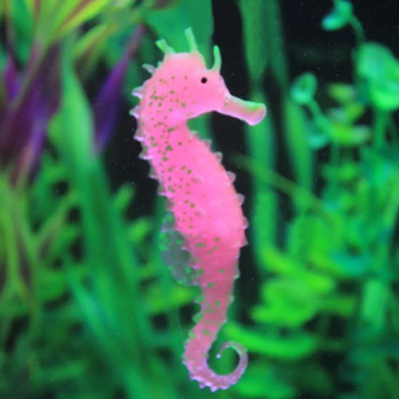 Aquarium Luminous Seahorse ornament Glow in Dark Landscaping silicone sea horse Glowing fish tank decoration hippocampus sale
Aquarium Luminous Seahorse ornament Glow in Dark Landscaping silicone sea horse Glowing fish tank decoration hippocampus sale