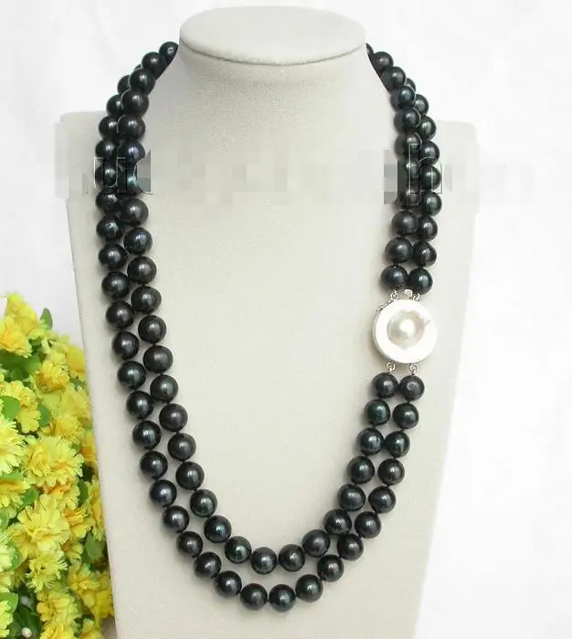 Free Shipping >>>>> 12mm 2 row 2 Strands round black pearls necklace mabe 925ss clasp
Free Shipping >>>>> 12mm 2 row 2 Strands round black pearls necklace mabe 925ss clasp