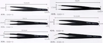 Tweezers Anti-Static ESD Tweezers 6PCS Electronic Rework Tool Set Anti-Magnetic Tweezers Clamp Electronic Part Repair Tools
Tweezers Anti-Static ESD Tweezers 6PCS Electronic Rework Tool Set Anti-Magnetic Tweezers Clamp Electronic Part Repair Tools