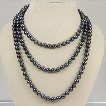Hot sale NATURAL 7-8 MM TAHITIAN BLACK PEARL NECKLACE AA Long 50 Inches free shipping
Hot sale NATURAL 7-8 MM TAHITIAN BLACK PEARL NECKLACE AA Long 50 Inches free shipping