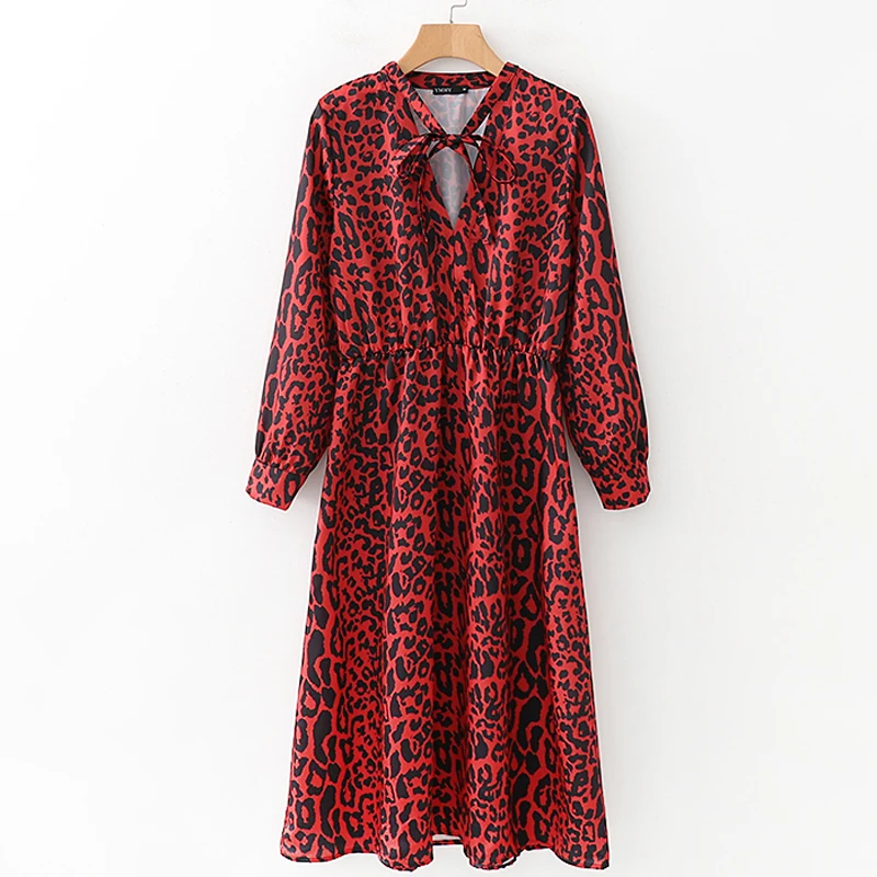 Fandy Lokar Leopard Printed Dresses Women Fashion Mid Calf Dress Women Elegant Wrist Sleeve Dresses Female Ladies GS
Fandy Lokar Leopard Printed Dresses Women Fashion Mid Calf Dress Women Elegant Wrist Sleeve Dresses Female Ladies GS
