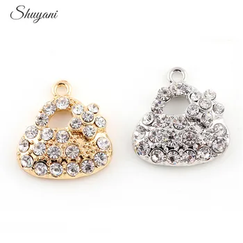 20PCS Silver Gold Color Crystal Flower Lady Handbag Charms Pendant for Necklace Bracelet Jewelry Making Crafts Floating Dangle
20PCS Silver Gold Color Crystal Flower Lady Handbag Charms Pendant for Necklace Bracelet Jewelry Making Crafts Floating Dangle