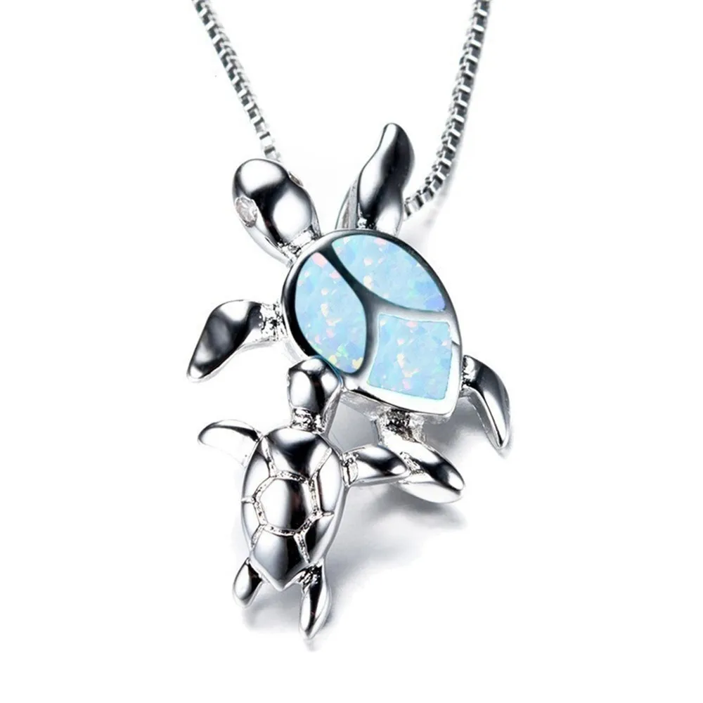 Fashion Crystal Silver Tone Ocean Blue Opal tortoise Pendant Necklace For Female Cute Lovely tortoise Pendant Jewelry gift
Fashion Crystal Silver Tone Ocean Blue Opal tortoise Pendant Necklace For Female Cute Lovely tortoise Pendant Jewelry gift