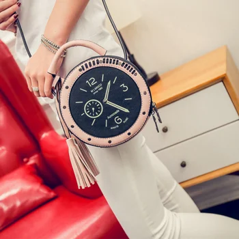 RURU monkey Bag For Women PU Material Clock Shape Fashion Women's Shoulder Bag Round Metal Element Ladies Motorcycle Bag
RURU monkey Bag For Women PU Material Clock Shape Fashion Women's Shoulder Bag Round Metal Element Ladies Motorcycle Bag