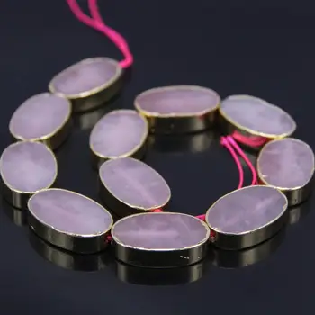 20x30mm Gold Edged Rose Quartzs Flat Oval Pendants Loose Beads,Natural Crystal Stone Slab Slice Nugget DIY Bracelet Jewelry
20x30mm Gold Edged Rose Quartzs Flat Oval Pendants Loose Beads,Natural Crystal Stone Slab Slice Nugget DIY Bracelet Jewelry
