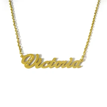 FairLadyHood "Victoria" Personalized Name Pendant Necklace Custom Nameplate Choker Custom Jewelry Stainless Steel Chain Collier
FairLadyHood "Victoria" Personalized Name Pendant Necklace Custom Nameplate Choker Custom Jewelry Stainless Steel Chain Collier