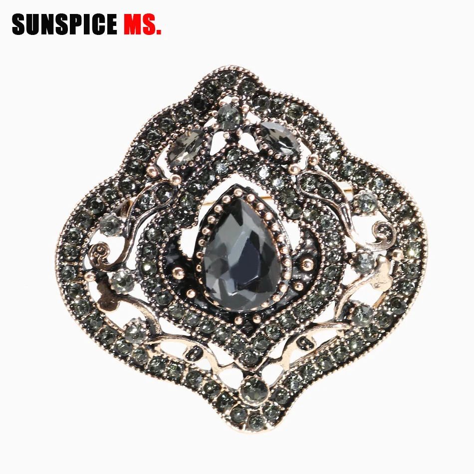 SUNSPICE MS New Crystal Flower Women Brooch Vintage Jewelery Antique Gold CZ Zircon Enamel Brooch Wedding Accessories Wholesale
SUNSPICE MS New Crystal Flower Women Brooch Vintage Jewelery Antique Gold CZ Zircon Enamel Brooch Wedding Accessories Wholesale
