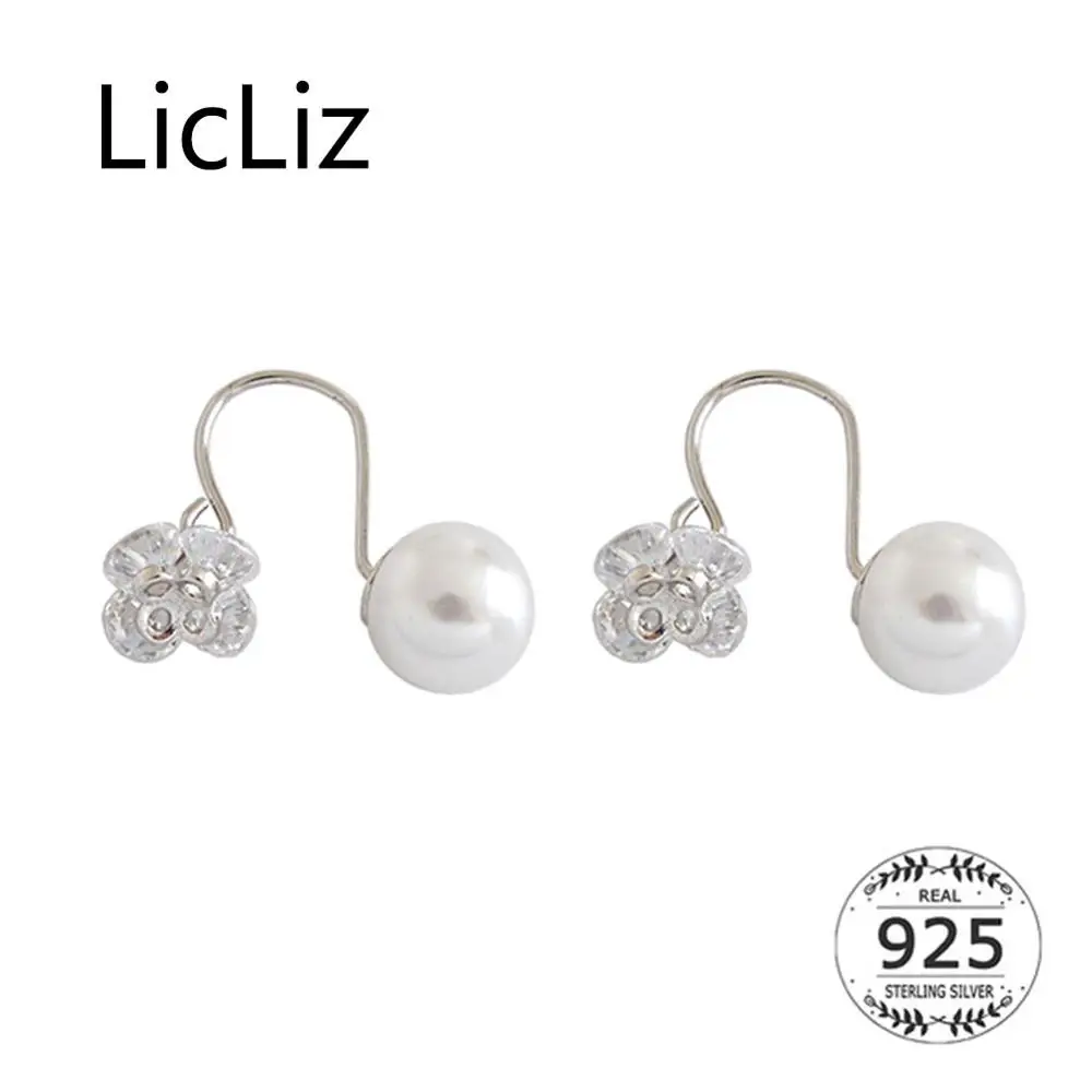 LicLiz 2019 New 925 Sterling Silver Flower Drop Earring for Women New Round White Pearl White Gold Zircon Crystal Jewelry LE0513
LicLiz 2019 New 925 Sterling Silver Flower Drop Earring for Women New Round White Pearl White Gold Zircon Crystal Jewelry LE0513